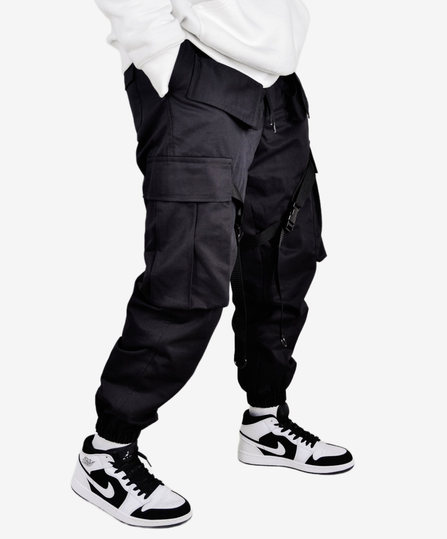 Dark Cargo Joggers Streetwear Tactical Pants