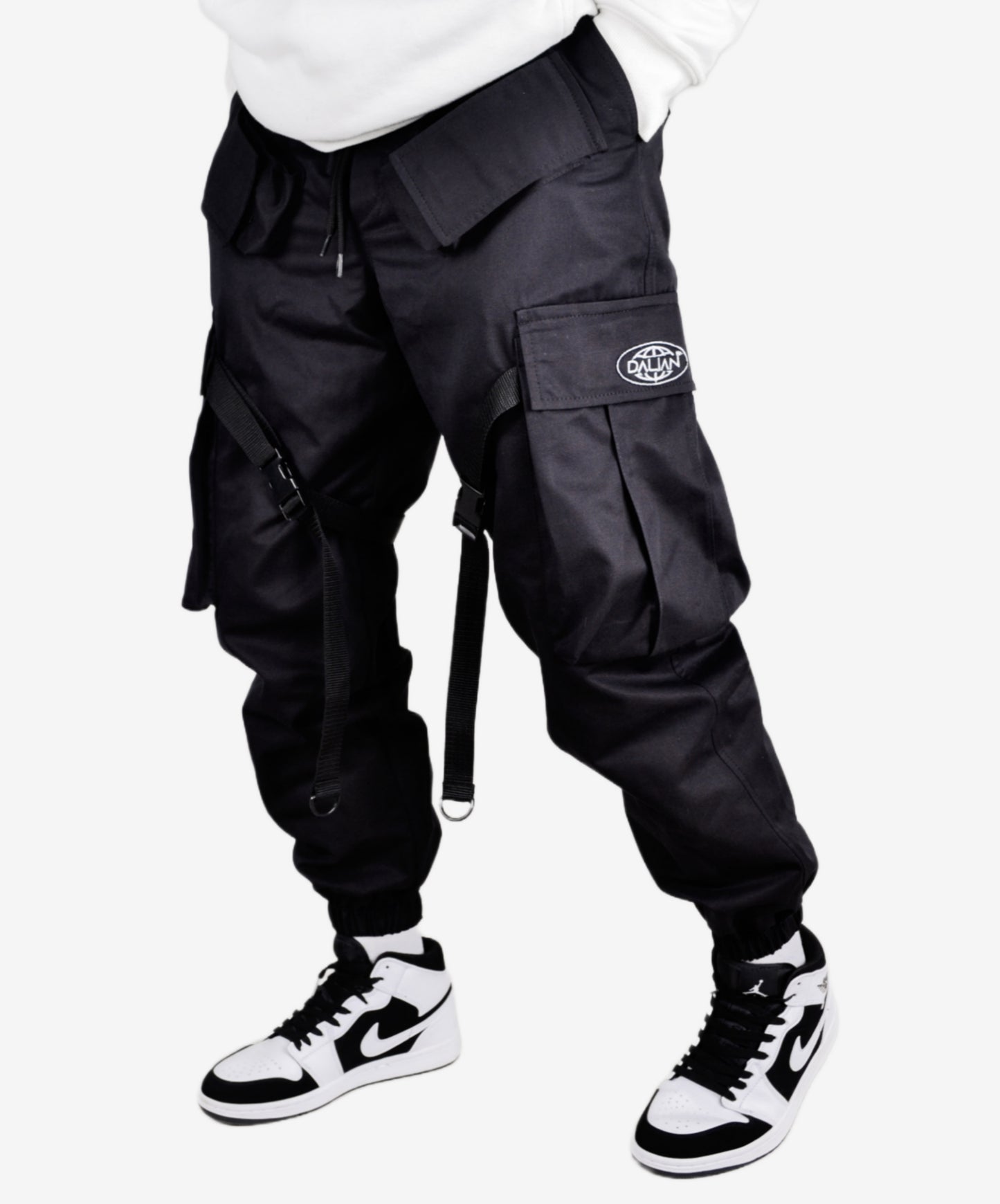 Dark Cargo Joggers Streetwear Tactical Pants